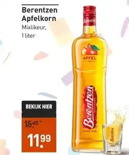 Gall & Gall Berentzen Apfelkorn 100CL aanbieding