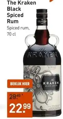 Gall & Gall The Kraken Black Spiced Rum 70CL aanbieding