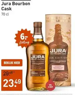 Gall & Gall Jura Bourbon Cask 70CL aanbieding