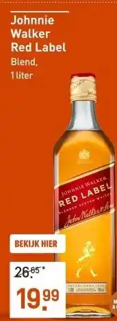 Gall & Gall Johnnie Walker Red Label 100CL aanbieding