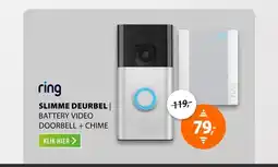 Expert Ring Battery Video Doorbell + Chime Staal aanbieding