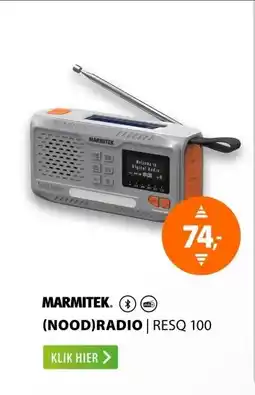 Expert Marmitek RESQ 100 Noodradio Grijs aanbieding