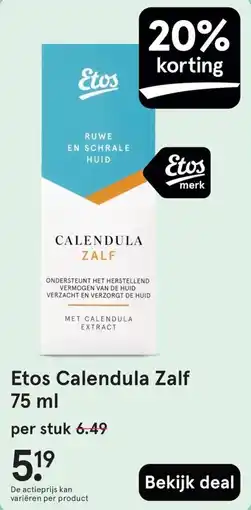 Etos Etos Calendula Zalf aanbieding