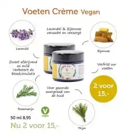 De Rode Pilaren Voeten Crème Vegan aanbieding