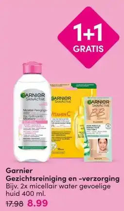 DA Garnier Gezichtsreiniging en -verzorging aanbieding