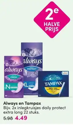 DA Always en Tampax aanbieding
