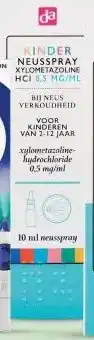 DA DA Neusspray kind xylometazoline aanbieding