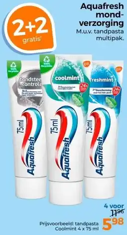 Trekpleister Aquafresh mond- verzorging aanbieding