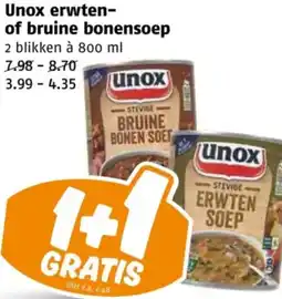 Poiesz Unox erwten of bruine bonensoep aanbieding