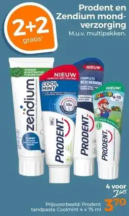 Trekpleister Prodent en Zendium mond- verzorging aanbieding
