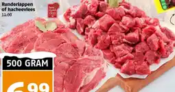 Poiesz Runderlappen of hacheevlees aanbieding