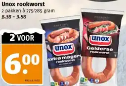 Poiesz Unox rookworst aanbieding