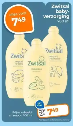 Trekpleister Zwitsal baby- verzorging aanbieding