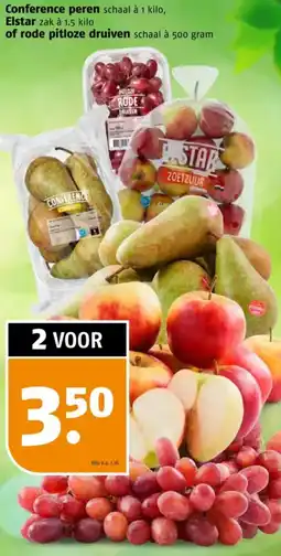 Poiesz Conference peren, Elstar of rode pitloze druiven aanbieding