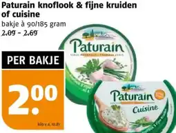 Poiesz Paturain knoflook & fijne kruiden of cuisine aanbieding
