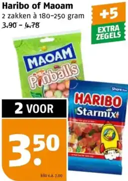Poiesz Haribo of Maoam aanbieding