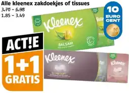 Poiesz Alle kleenex zakdoekjes of tissues aanbieding