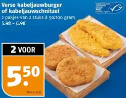 Poiesz Verse kabeljauwburger of kabeljauwschnitzel aanbieding
