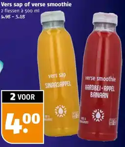 Poiesz Vers sap of verse smoothie aanbieding