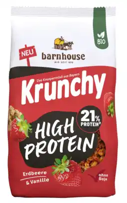 De Online Drogist Barnhouse Krunchy High Protein Aarbeien - Vanille aanbieding