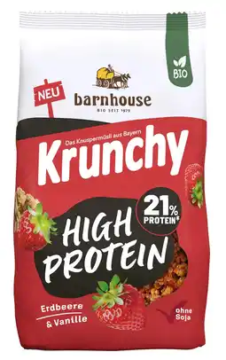 De Online Drogist Barnhouse Krunchy High Protein Aarbeien - Vanille aanbieding