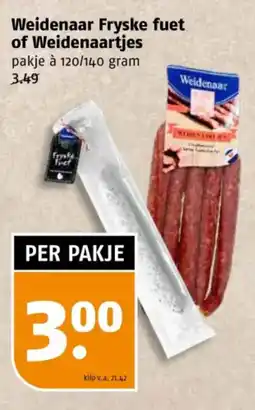 Poiesz Weidenaar Fryske fuet of Weidenaartjes aanbieding