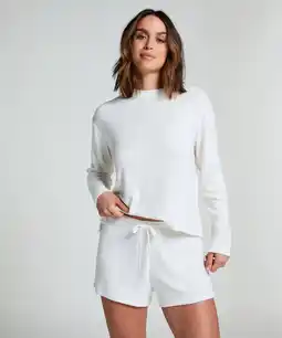 Hunkemoller Hunkemöller Shorts Rib Wit aanbieding