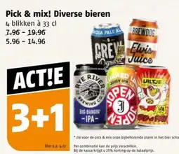 Poiesz Pick & mix! Diverse bieren aanbieding