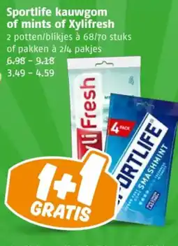 Poiesz Sportlife kauwgom of mints of Xylifresh aanbieding