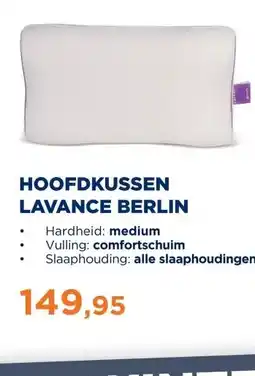 TotaalBED Hoofdkussen Lavance Berlin aanbieding