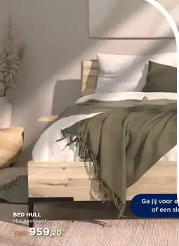 TotaalBED Bed Hull | houten hoofdbord | 140 x 200 cm | Hoekpoten aanbieding