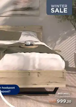 TotaalBED Bed Hull | houten hoofdbord | 140 x 200 cm | Slede poten aanbieding