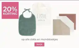 Prenatal op alle slabs en monddoekjes aanbieding