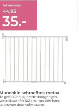 Prenatal Munchkin schroefhek metaal aanbieding