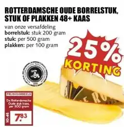 MCD Supermarkt ROTTERDAMSCHE OUDE BORRELSTUK, STUK OF PLAKKEN 48+ KAAS aanbieding