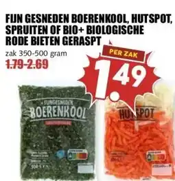 MCD Supermarkt FIJN GESNEDEN BOERENKOOL, HUTSPOT, SPRUITEN OF BIO+ BIOLOGISCHE RODE BIETEN GERASPT aanbieding