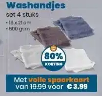 MCD Supermarkt Washandjes aanbieding