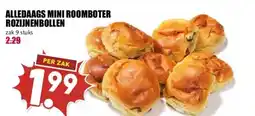 MCD Supermarkt ALLEDAAGS MINI ROOMBOTER ROZIJNENBOLLEN aanbieding