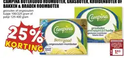 MCD Supermarkt CAMPINA BOTERGOUD ROOMBOTER, GRASBOTER, KRUIDENBOTER OF BAKKEN & BRADEN ROOMBOTER aanbieding