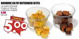 MCD Supermarkt BROWNIE EN/OF BOTERKOEK BITES aanbieding