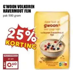 MCD Supermarkt G'WOON VOLKOREN HAVERMOUT FIJN aanbieding