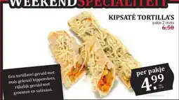 MCD Supermarkt KIPSATÉ TORTILLA'S aanbieding
