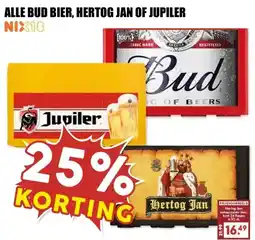 MCD Supermarkt ALLE BUD BIER, HERTOG JAN OF JUPILER aanbieding
