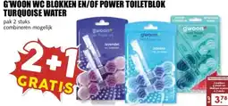 MCD Supermarkt G'WOON WC BLOKKEN EN/OF POWER TOILETBLOK TURQUOISE WATER aanbieding