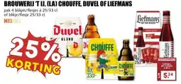MCD Supermarkt BROUWERIJ 'T IJ, (LA) CHOUFFE, DUVEL OF LIEFMANS aanbieding