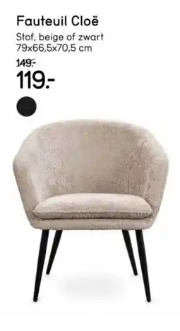 Leen Bakker Fauteuil Cloë aanbieding