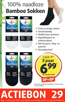Lucovitaal 100% naadloze Bamboe Sokken aanbieding