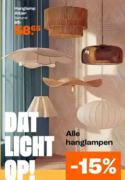Kwantum Alle hanglampen -15% aanbieding