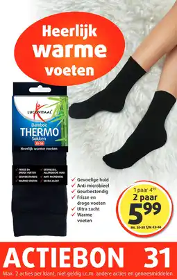 Lucovitaal Bamboe THERMO Sokken aanbieding