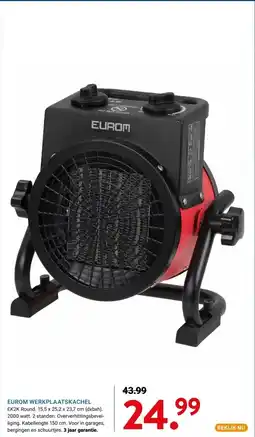 Kluswijs EUROM WERKPLAATSKACHEL EK2K aanbieding